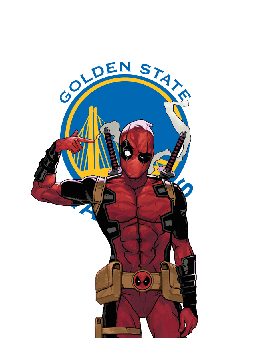 Golden State Warriors Deadpool Logo vinyl decal